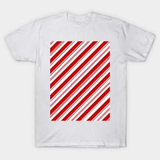 1980s Merry Xmas peppermint stick red white Christmas Candy Cane T-Shirt